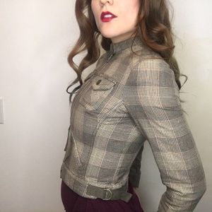 !!!WILL DONATE ON 1/16!!! Guess Plaid Moto Jacket